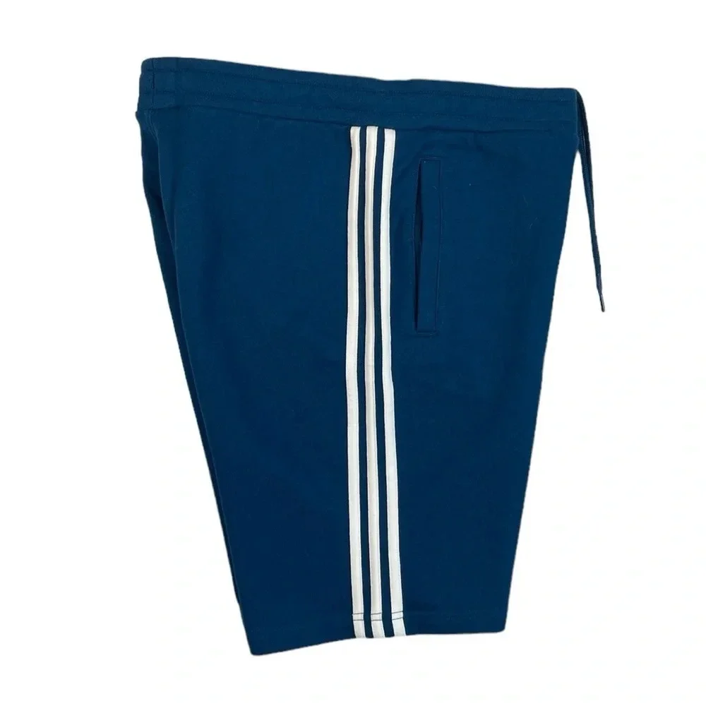 SH828 Men’s Adidas 3 Stripe Brand Casual Fleece Streetwear Shorts M